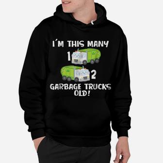 Kids 2Nd Birthday Cute Garbage Truck Counting 123 Tee Toddle Hoodie | Crazezy DE