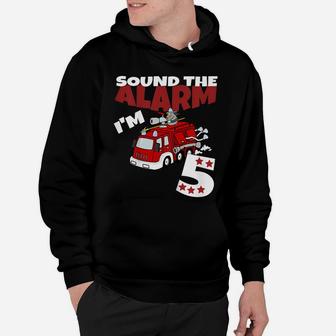 Kids Birthday Gift For Kids With That Fire Truck 5Th Birthday Hoodie | Crazezy