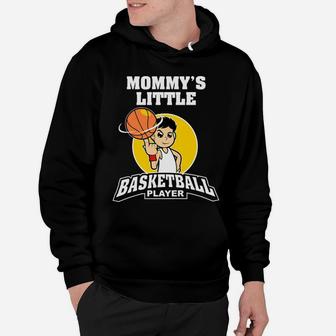 Kids Boys Mommys Little Basketball Player Tee Hoodie | Crazezy