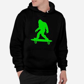Kids Funny Bigfoot Skateboard Skater Cool Boy Gift Hoodie | Crazezy