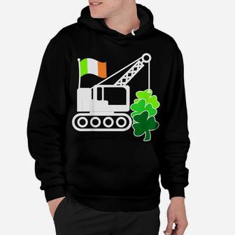 Kids St Patricks Day Funny Gift For Truck Lover Little Boys Baby Hoodie | Crazezy