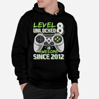 Level 8 Unlocked Awesome Since 2012 Video Game 8Th Birthday Hoodie | Crazezy DE