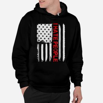 Love America I Hate People T Shirt Funny Usa Flag Gift Tee Hoodie | Crazezy