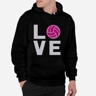 Love Volleyball Gift For Volleyball Lovers Players Hoodie | Crazezy CA