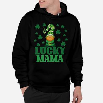 Lucky Mama Mother St Patrick's Day Clover Gnome Irish Gift Hoodie | Crazezy