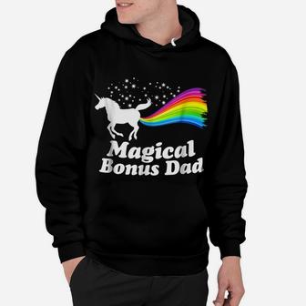 Magical Bonus Dad Unicorn Farting Rainbow T Shirt -Funny Tee Hoodie | Crazezy