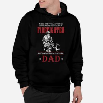 Mens Firefighter Dad & Son T Shirt Daddy Father's Day Christmas Hoodie | Crazezy