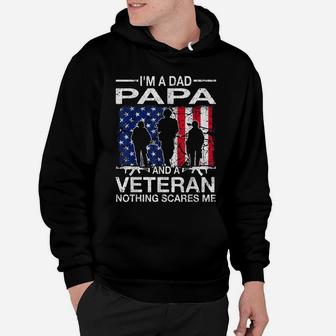 Mens I'm A Dad Papa And A Veteran For Dad Father's Day Hoodie | Crazezy AU