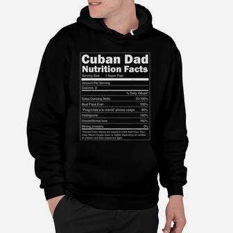 Mens Regalo Para Papa - Nutrition Facts Funny Cuban Dad Shirt Hoodie | Crazezy UK