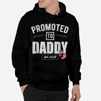 Mens Vintage Promoted To Daddy Its A Girl 2018 New Dad Shirt Hoodie | Crazezy DE