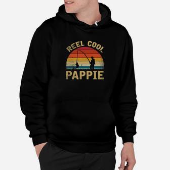 Mens Vintage Reel Cool Pappie Fish Fishing Shirt Fathers Day Gif Hoodie | Crazezy