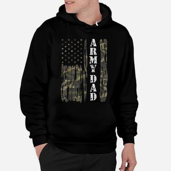 Mens Vintage Us Flag Army Dad Veteran Father Father's Day Gift Hoodie | Crazezy