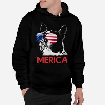 Merica Boston Terrier American Flag 4Th Of July Bostie Hoodie | Crazezy