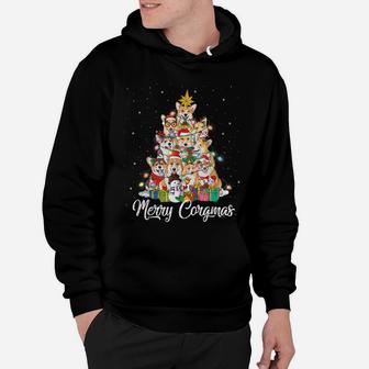 Merry Corgmas Corgi Christmas Tree Fairy Lights Dog Lover Hoodie | Crazezy DE