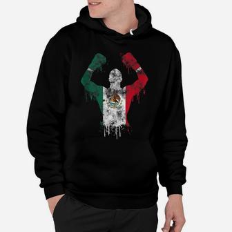 Mexican Boxing Mexico Gloves Mitts Design Mexico Flag Mexica Hoodie | Crazezy CA