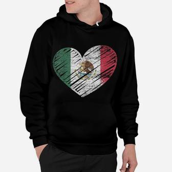 Mexican Flag Love Valentines Day Gift Idea Heart Mexico Hoodie | Crazezy