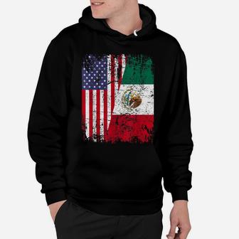 Mexican Roots Tshirt | Half American Flag | Mexico Shirt Hoodie | Crazezy DE