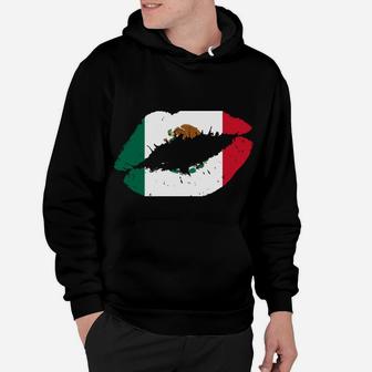 Mexico Lips Kiss Mexican Flag Pride Mexicana Gift Girls Hoodie | Crazezy DE