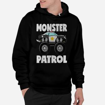 Monster Patrol Vintage Police Cop Car Monster Trucks Hoodie | Crazezy AU