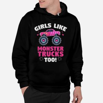 Monster Trucks Girls Like - Cute Monster Truck Lover Gift Hoodie | Crazezy CA