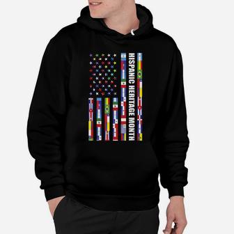 National Hispanic Heritage Month Usa Flag All Countries Hoodie | Crazezy