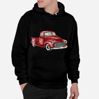 Not Old Just Retro Fun Vintage Red Pick Up Truck Sweatshirt Hoodie | Crazezy AU