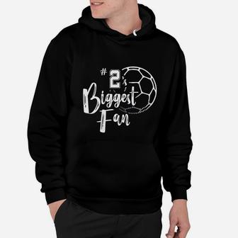 Number 2 Biggest Fan Soccer Player Mom Dad Family Hoodie | Crazezy UK