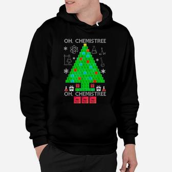Oh Chemist Tree Chemistree Funny Science Chemistry Christmas Hoodie | Crazezy UK