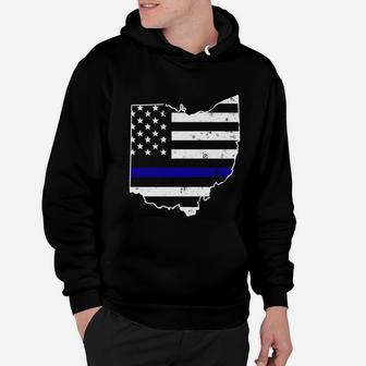Ohio Thin Blue Line Police Flag Hoodie Sweatshirt Hoodie | Crazezy AU