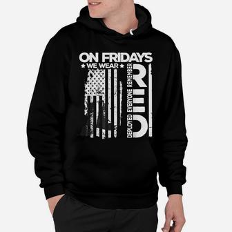 On Friday We Wear Red Veteran Red Friday Us Flag Hoodie | Crazezy DE