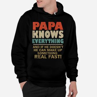 Papa Know Everything Vintage Grandpa Daddy Hoodie | Crazezy UK