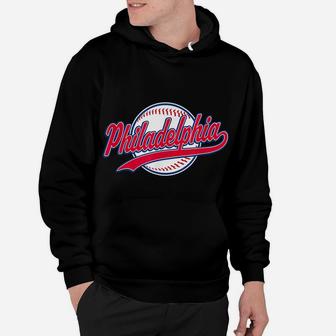 Philadelphia Philly Vintage Baseball Throwback Retro Design Hoodie | Crazezy CA
