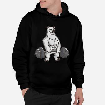 Polar Bear Powerlifting Weightlifting Gym And Animal Lovers Hoodie | Crazezy CA