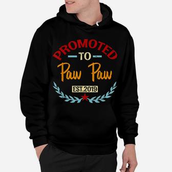 Promoted To Paw Paw Est 2019 Vintage Shirt Father's Day Gift Hoodie | Crazezy