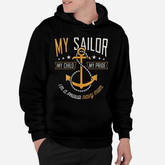 Proud Mom Navy Family Proud Navy Mother For Moms Of Sailors Hoodie | Crazezy