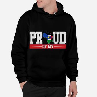 Proud Of My Roots With South Sudan Flag In Africa Map Sweatshirt Hoodie | Crazezy