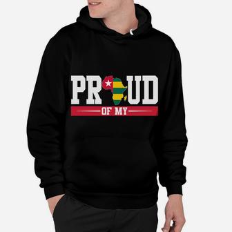 Proud Of My Togolese Roots With Togo Flag In Africa Map Sweatshirt Hoodie | Crazezy