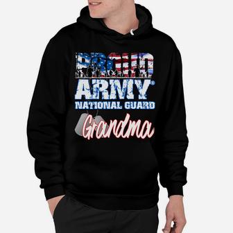 Proud Patriotic Army National Guard Grandma Usa Flag Sweatshirt Hoodie | Crazezy