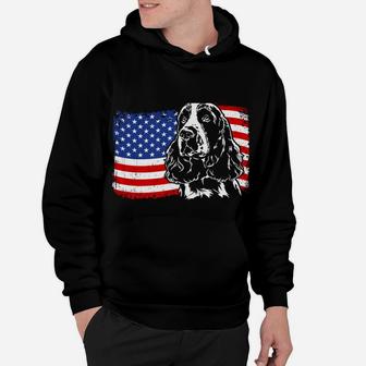 Proud Springer Spaniel American Flag Patriotic Dog Gift Sweatshirt Hoodie | Crazezy