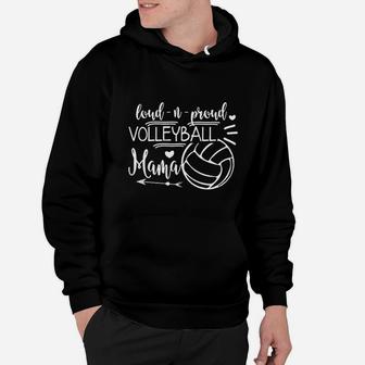 Proud Volleyball Mama Cute Volleyball Mom Gift Hoodie | Crazezy