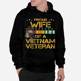 Proud Wife Of A Vietnam Veteran My Husband Is A Hero T-Shirt Hoodie | Crazezy