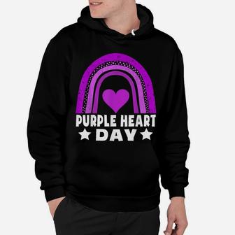 Purple Heart Day Military Us Combat Veteran Women Men Kids Hoodie | Crazezy