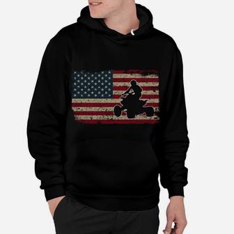 Quad Biker America Flag Gift I Atv Four Wheeler Quad Bike Sweatshirt Hoodie | Crazezy AU