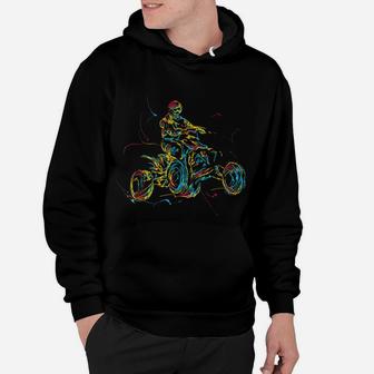 Quad Biker ATV 4 Wheeler Funny Quad Gift For Men And Boys Hoodie | Crazezy