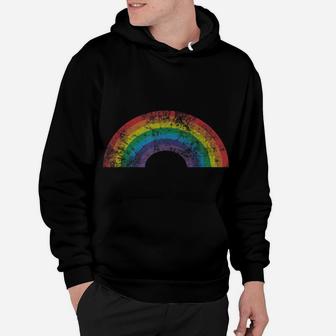 Rainbow Shirt Vintage Retro 80'S Style Gay Pride Gift Hoodie | Crazezy