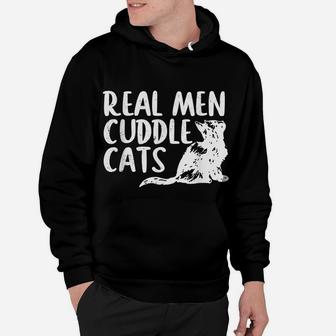 Real Men Cuddle Cats Tees - Funny Cat People Shirt For Men Hoodie | Crazezy DE