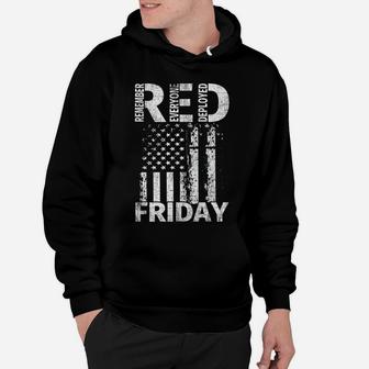 Red Friday Remember Everyone Deployed US Flag Tee Hoodie | Crazezy