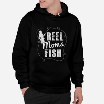 Reel Moms Fish Funny Fishing Fishing Hoodie | Crazezy