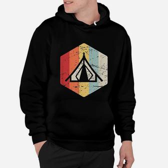 Retro Vintage Tent Outdoor Camping Gift For Nature Lovers Hoodie | Crazezy