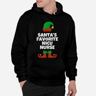 Santa's Favorite Nicu Nurse Gift Christmas Funny Neonatal Hoodie | Crazezy